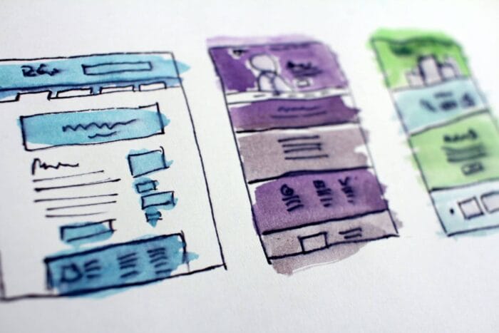 Web Design Wireframe Sketches