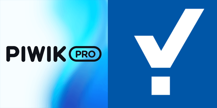 The Piwik Pro and CookieYes logos. A hint for the two CMPs I recommend.